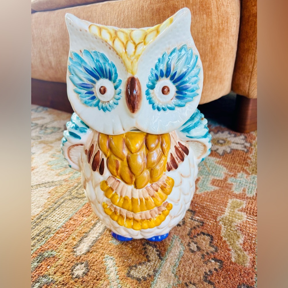 Anthropologie Wide Eyed Owl Cookie Jar